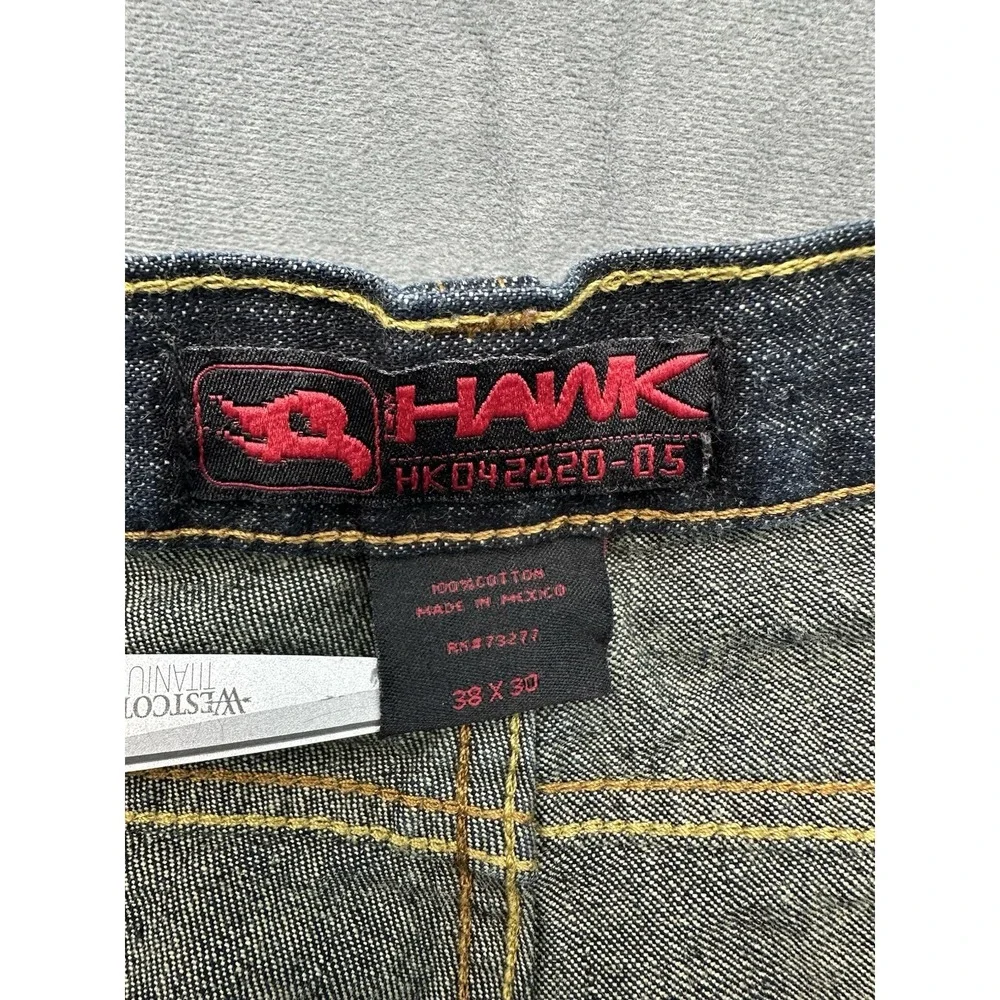 Tony Hawk Jeans Mens 38x30 HK 042820-05 Straight Wide Leg Skateboard Skater Dark